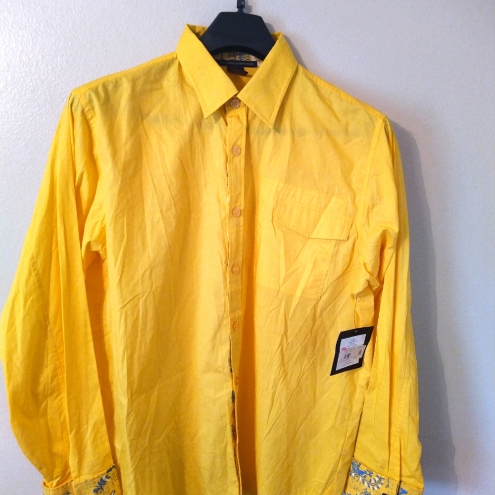 Marithé François Girbaud shirt, size XL, color yellow